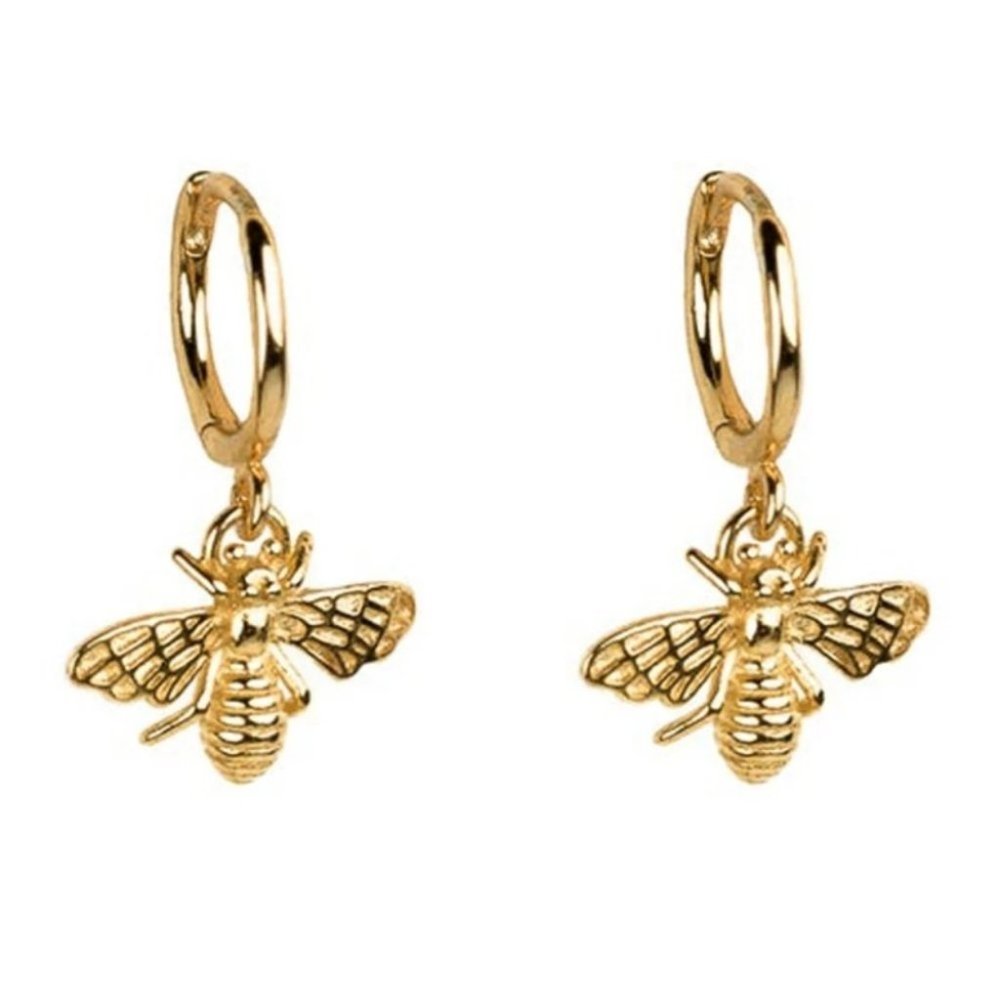 Brand New 18k Bee 🐝 beautiful Gold Stud Earrings - Picture 3 of 9
